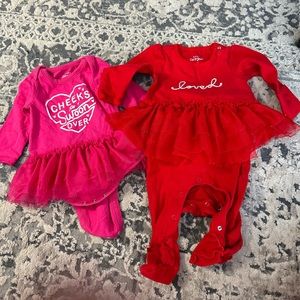 Valentines outfits 0-3 month